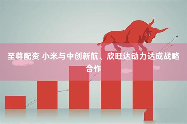 至尊配资 小米与中创新航、欣旺达动力达成战略合作